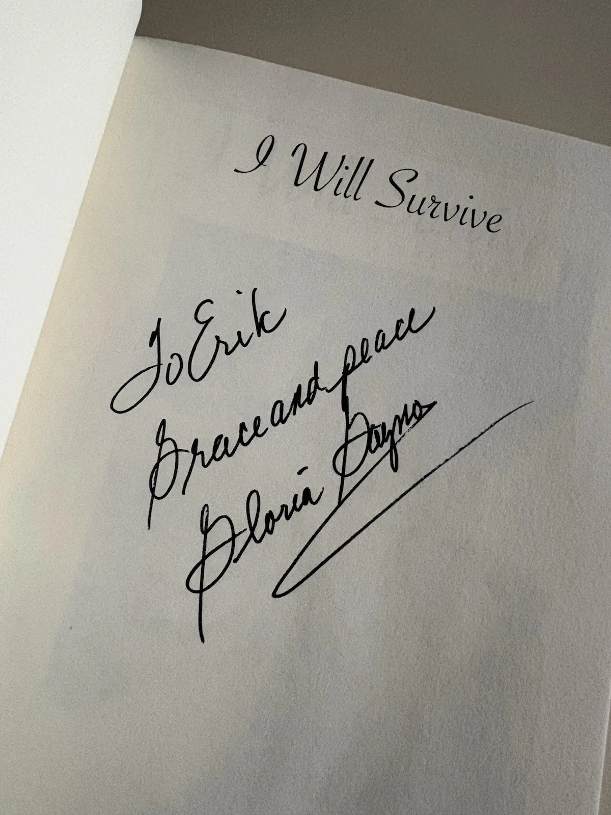 Gloria Gaynor SIGNED I Will Survive AUTOGRAPHED Book 1st Edition, изображение 2
