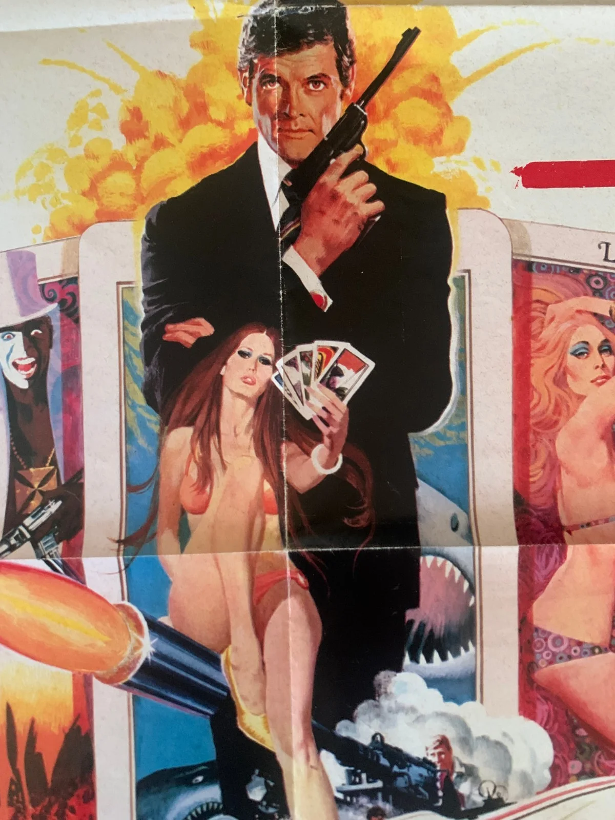 Original 1973 James Bond 007 Live and Let Die Poster – Rare French Double-Sided, изображение 3