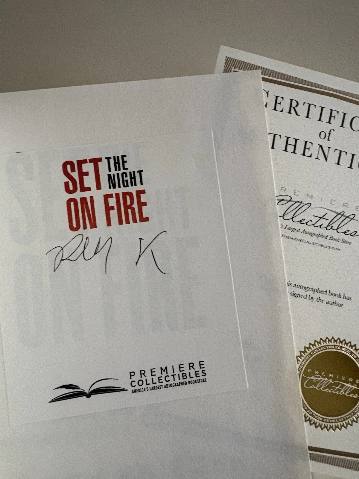 The Doors Robbie Krieger SIGNED Set The Night On Fire Premiere Collectibles, изображение 2