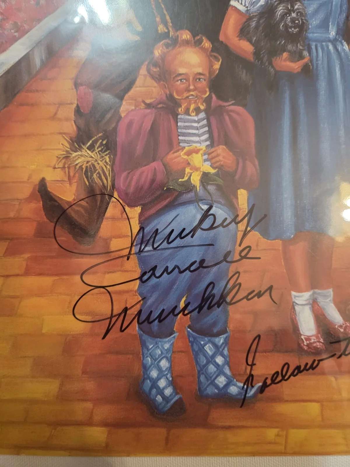 Mickey Carroll, Karl Slover, Jerry Maren — The Wizard of Oz Mickey Carroll Karl Slover Jerry Maren SIGNED 11x14 Photo JSA, изображение 2