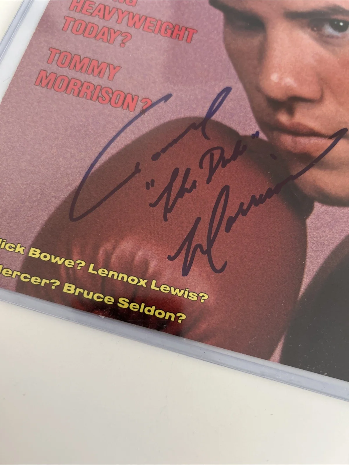Magazine Photo Signer Tommy Morrison Cert Number S48881 Authentic, изображение 3