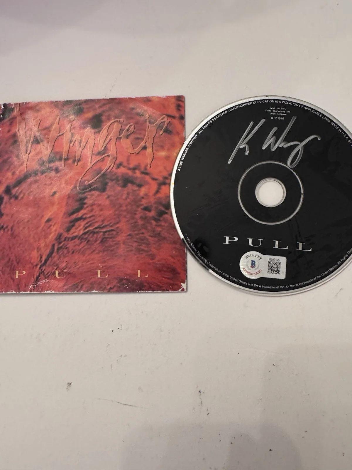 WINGER CD Signed By Kip Winger. Beckett COA (Booklet shows some wear.) Priced As, image 2
