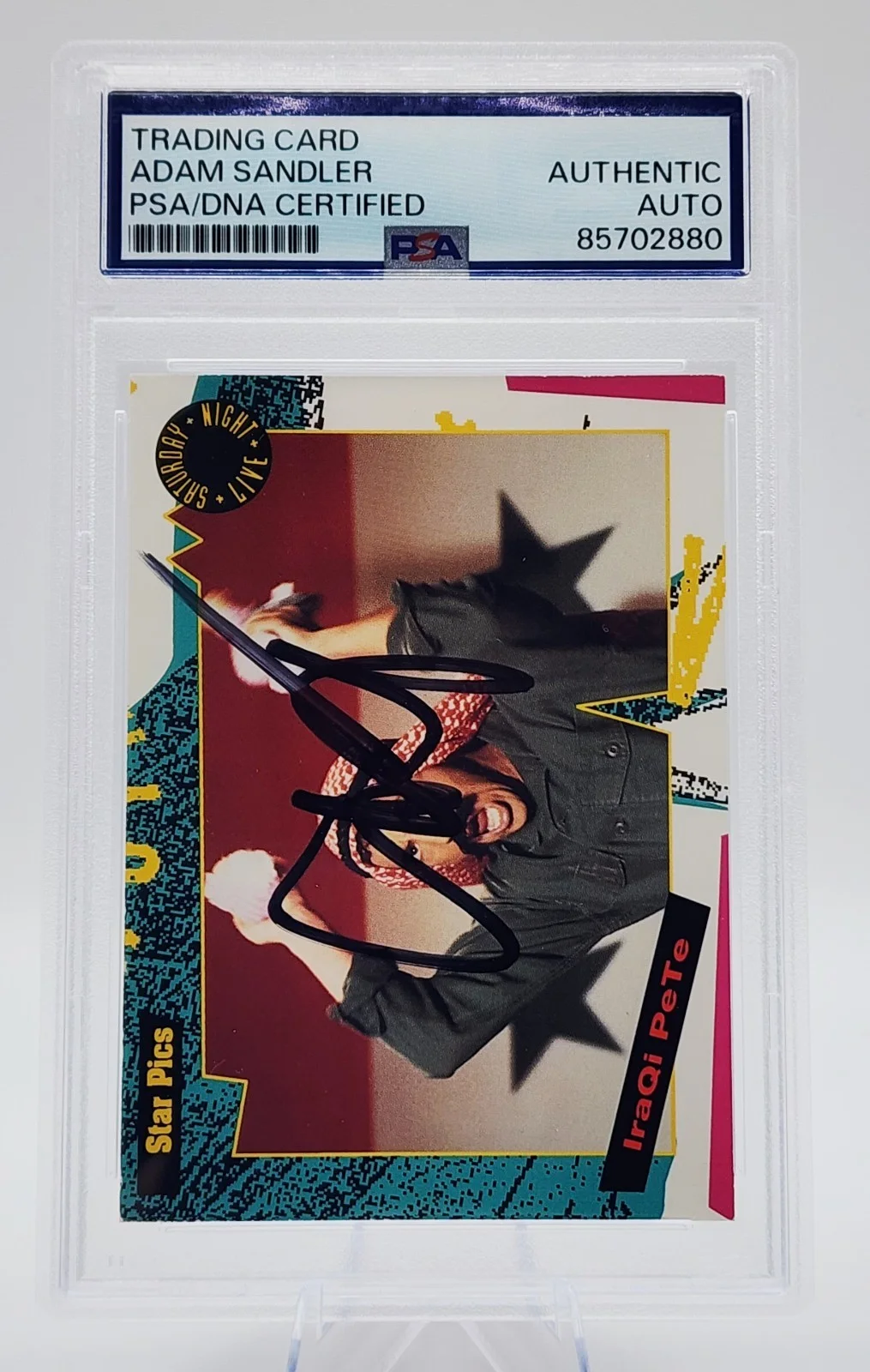 Adam Sandler — Adam Sandler Signed 1992 Saturday Night Live SNL Rookie Card #53 AUTO PSA, image 2