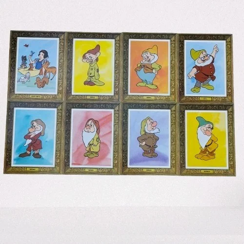Snow White & The Seven Dwarfs US Lobby Cards 1975 Re-release Portrait Set Disney, изображение 2