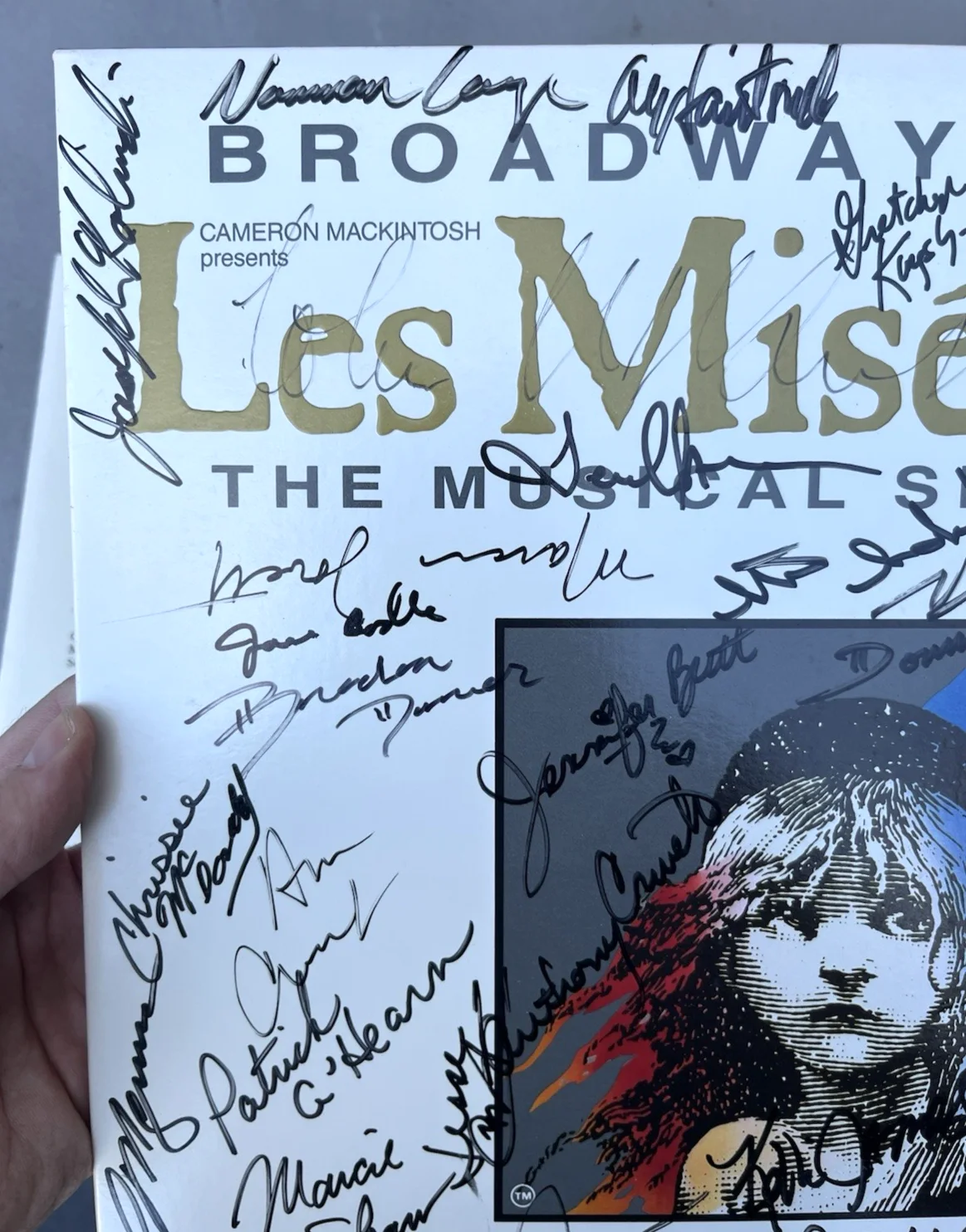 Les Miserables Album 1987 Signed by Original Broadway Cast Vinyl w/ 1 Record, изображение 3
