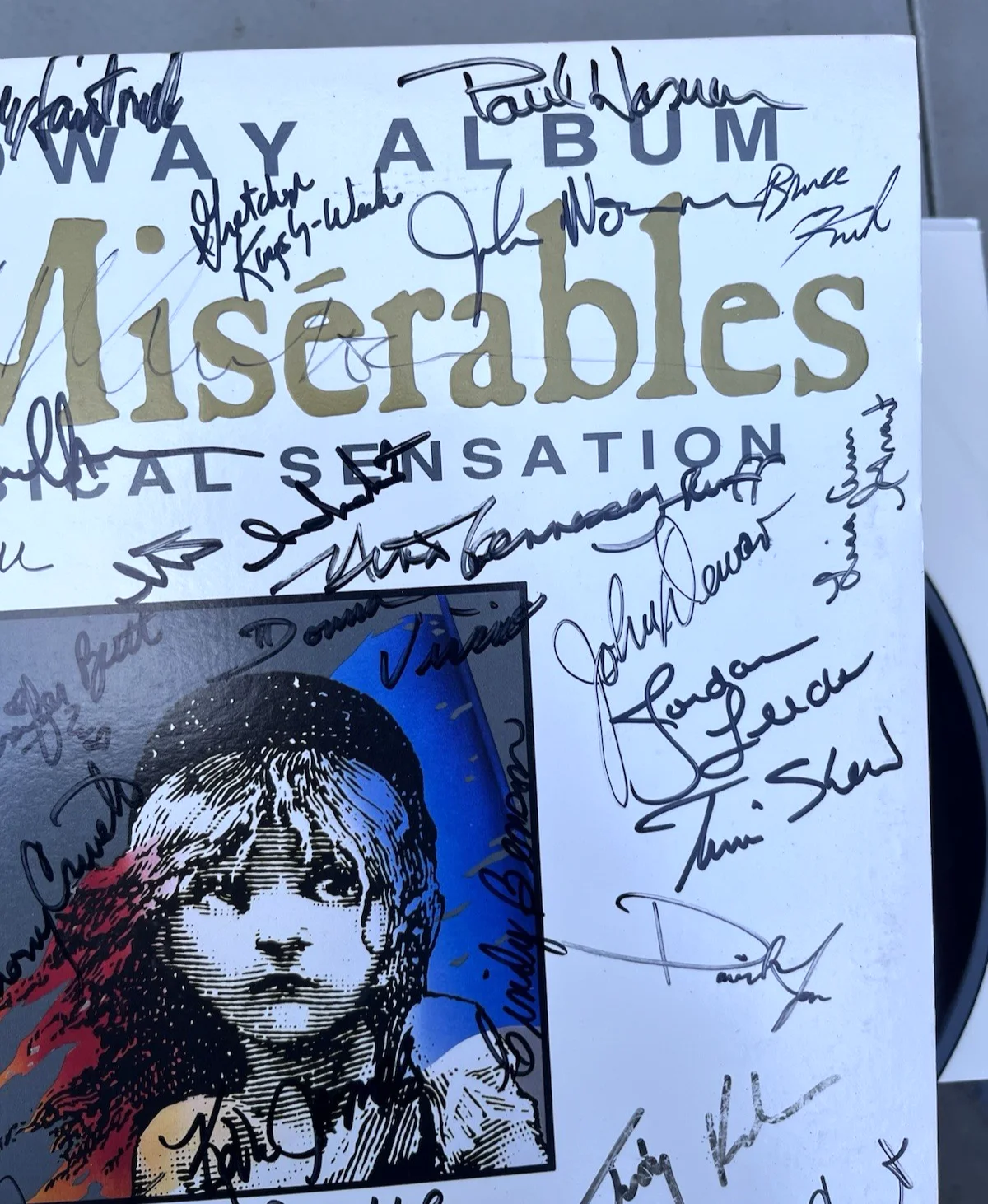 Les Miserables Album 1987 Signed by Original Broadway Cast Vinyl w/ 1 Record, изображение 4