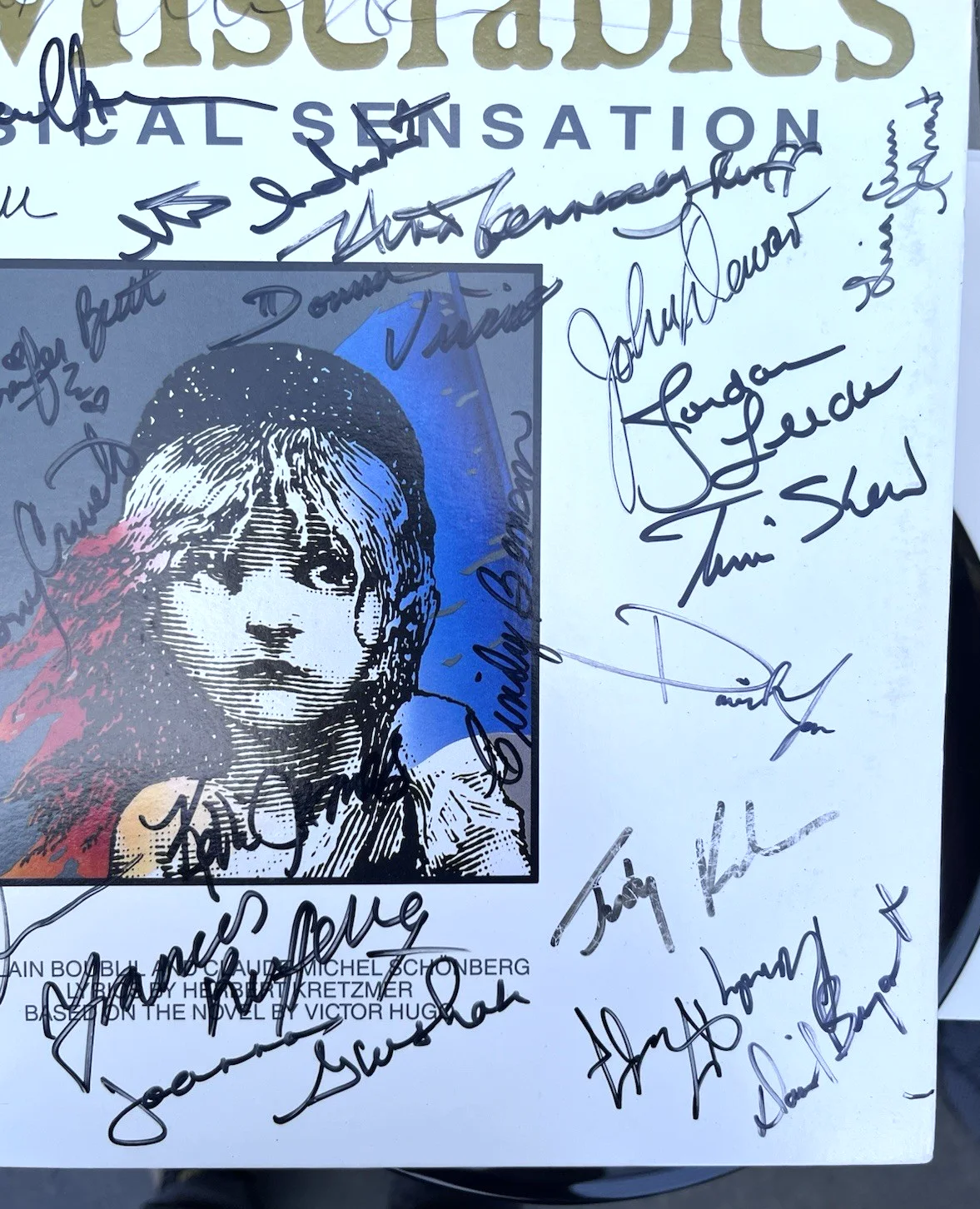 Les Miserables Album 1987 Signed by Original Broadway Cast Vinyl w/ 1 Record, изображение 5