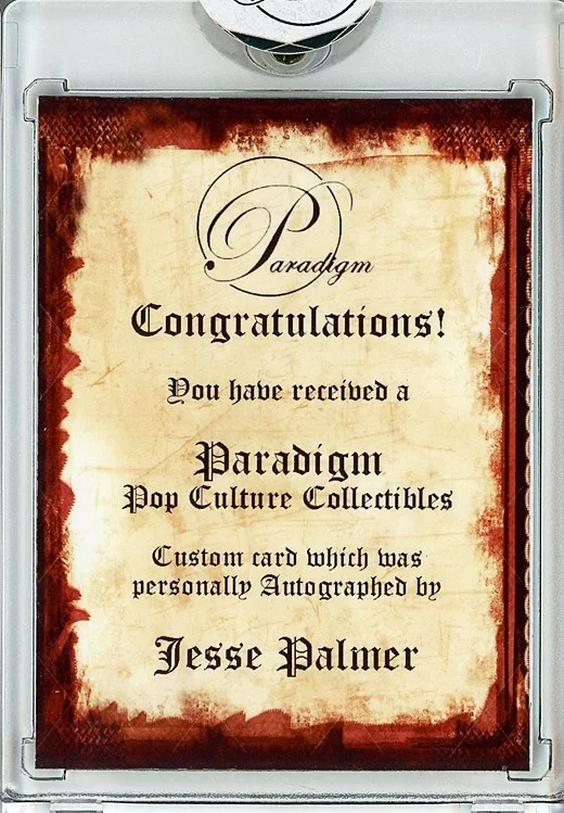 Jesse Palmer — -IT'S ALWAYS SUNNY IN PHILADELPHIA- JESSE PALMER Signed/Autograph/Auto TV Card, image 2