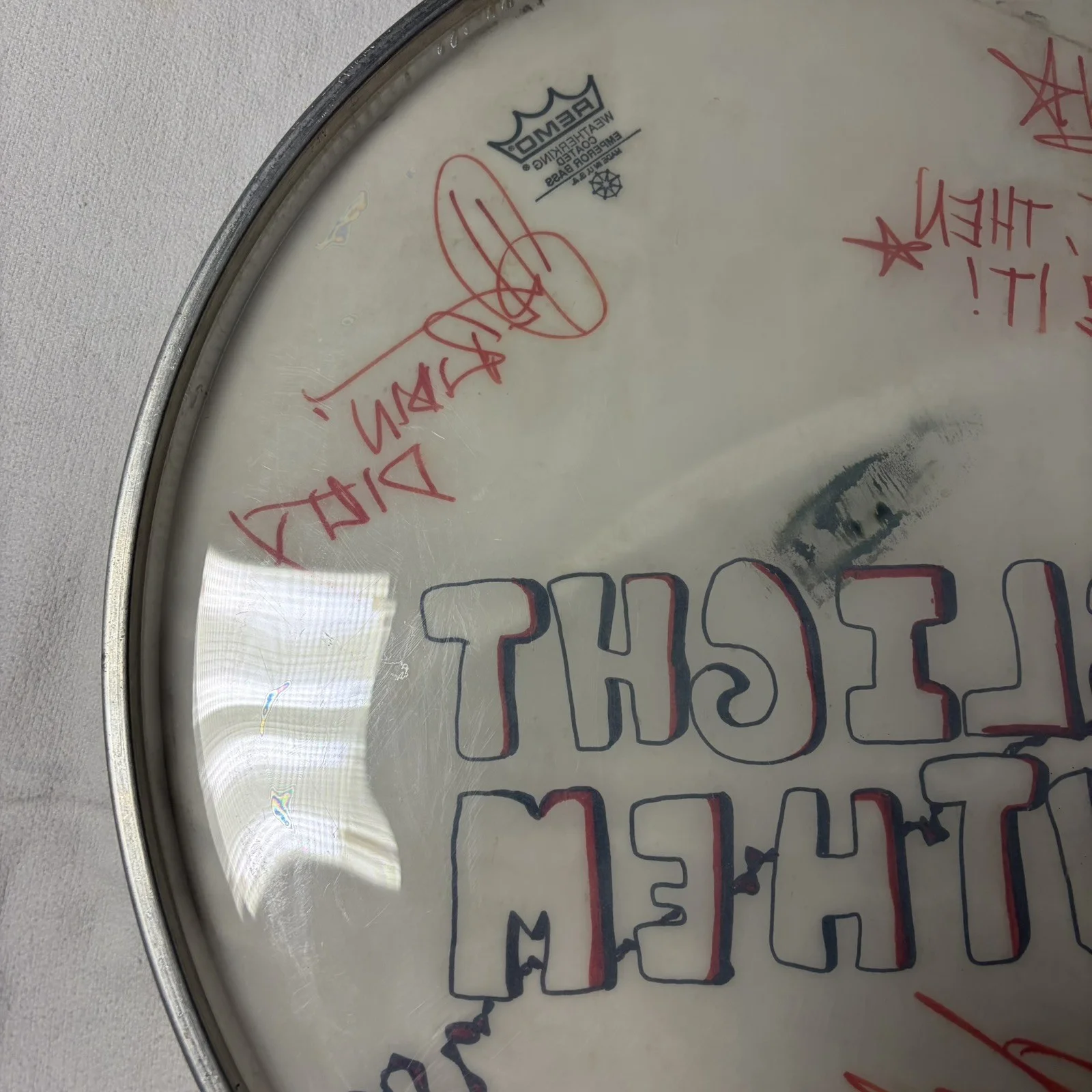 Gaslight Anthem Signed Drum Head Brian Fallon 59 Sound ULTRA RARE Autographed, изображение 2