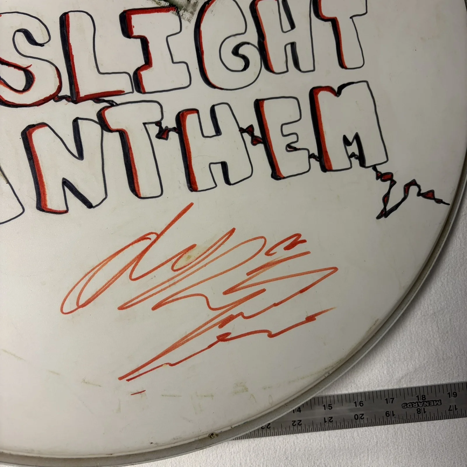 Gaslight Anthem Signed Drum Head Brian Fallon 59 Sound ULTRA RARE Autographed, изображение 3