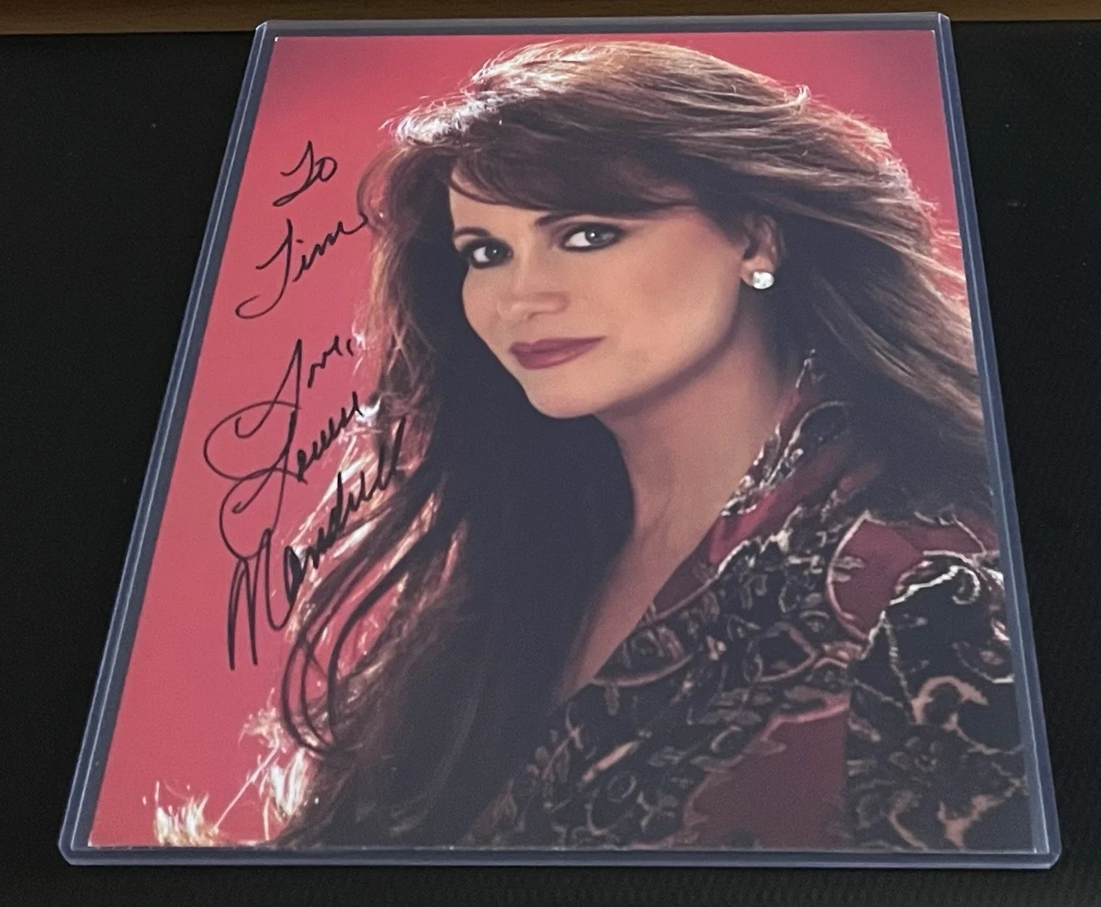 Louise Mandrell Country Singer Signed 8x10 Color Photograph w/ COA & Top Loader, изображение 3