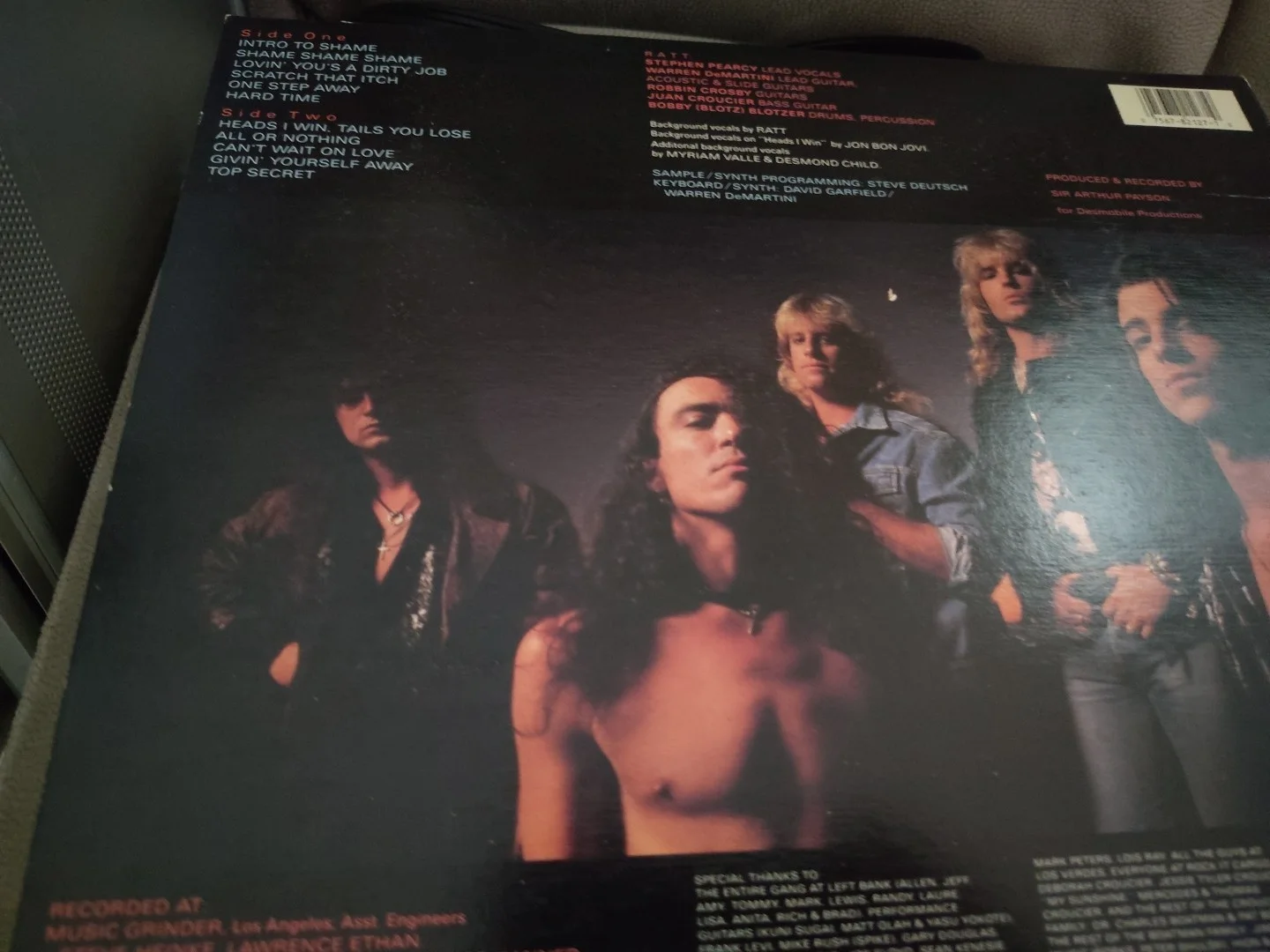 Ratt Signed Original 5 Detonator LP Cover Robin Crosby Pearcy Demartini Croucier, image 4