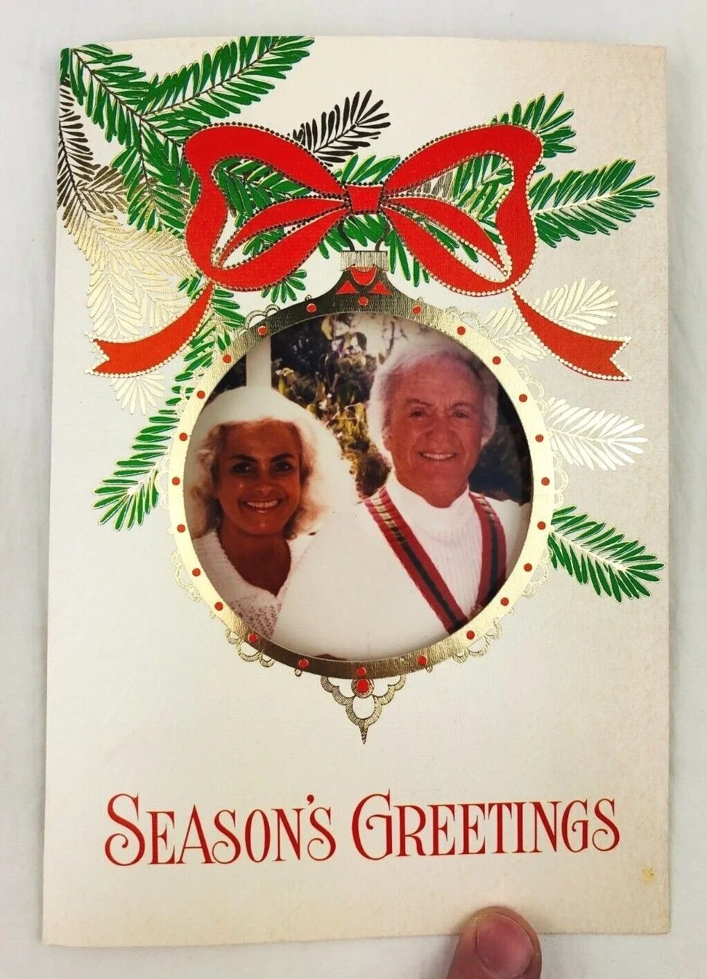 Charles, Beverly Rogers — Charles Buddy Rogers Hand Autographed Photo Holiday Card Oscar Award Wife *P47b, изображение 4