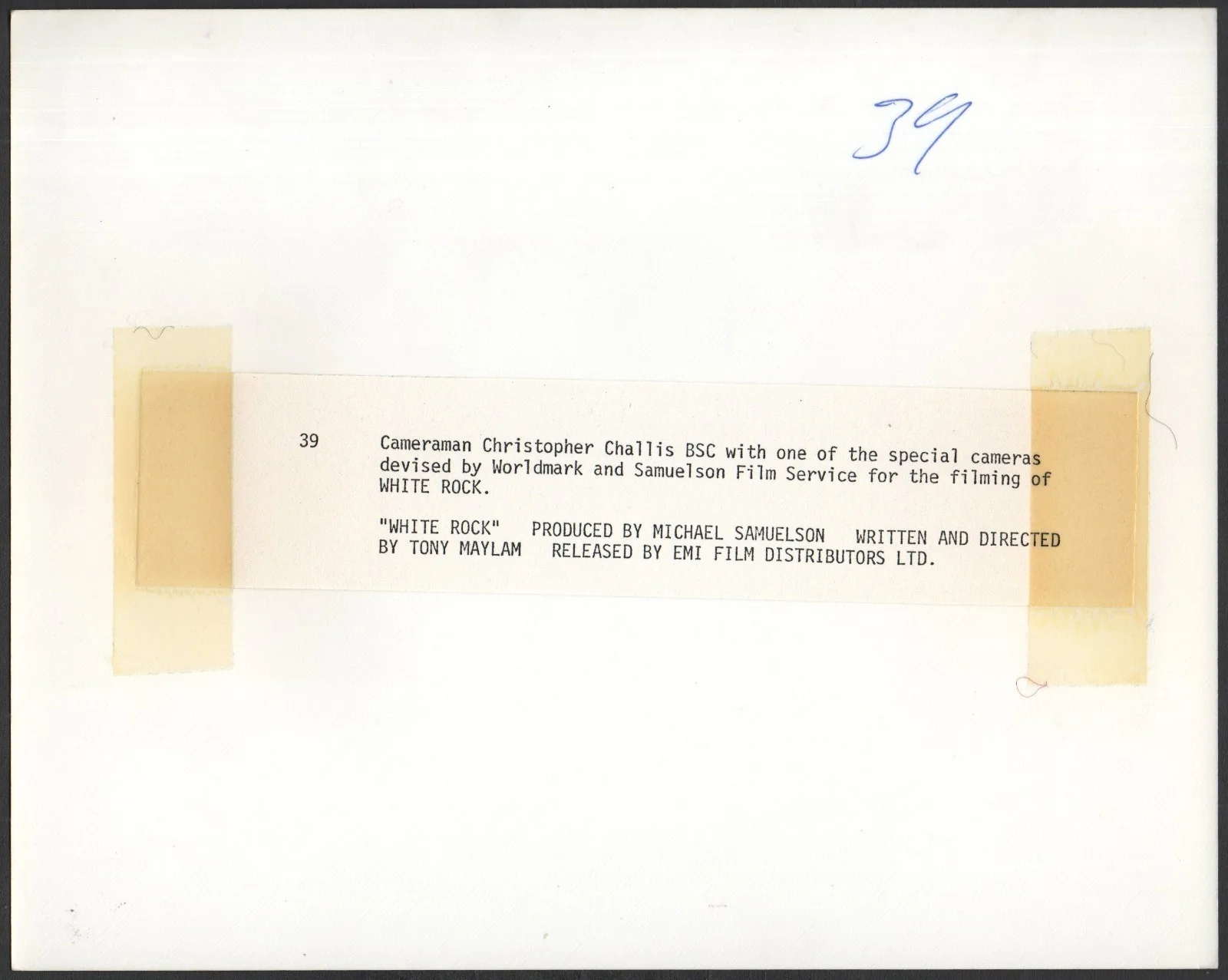 WHITE ROCK 1977 Tony Maylam - Christopher Challis 2 10x8 STILLS, image 2