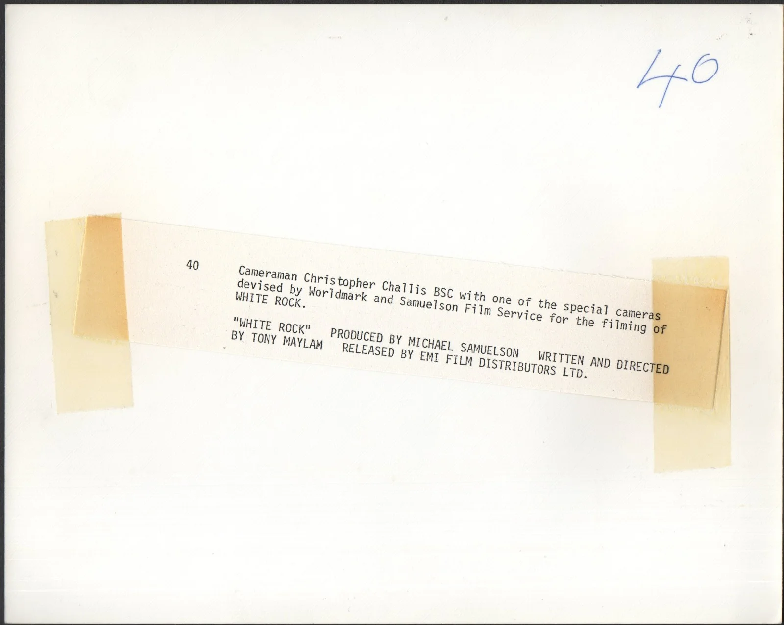 WHITE ROCK 1977 Tony Maylam - Christopher Challis 2 10x8 STILLS, image 4