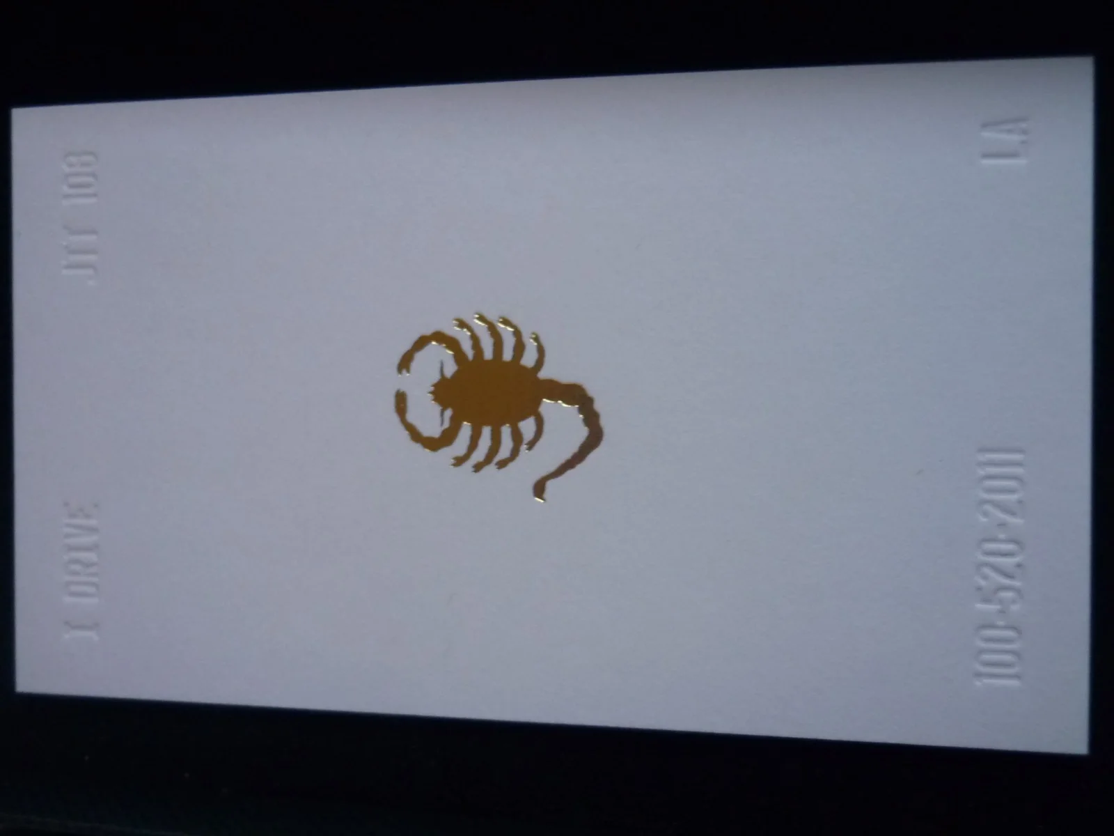 Movie replica prop boxed business card i drive Ryan Gosling 2011 scorpion, изображение 2