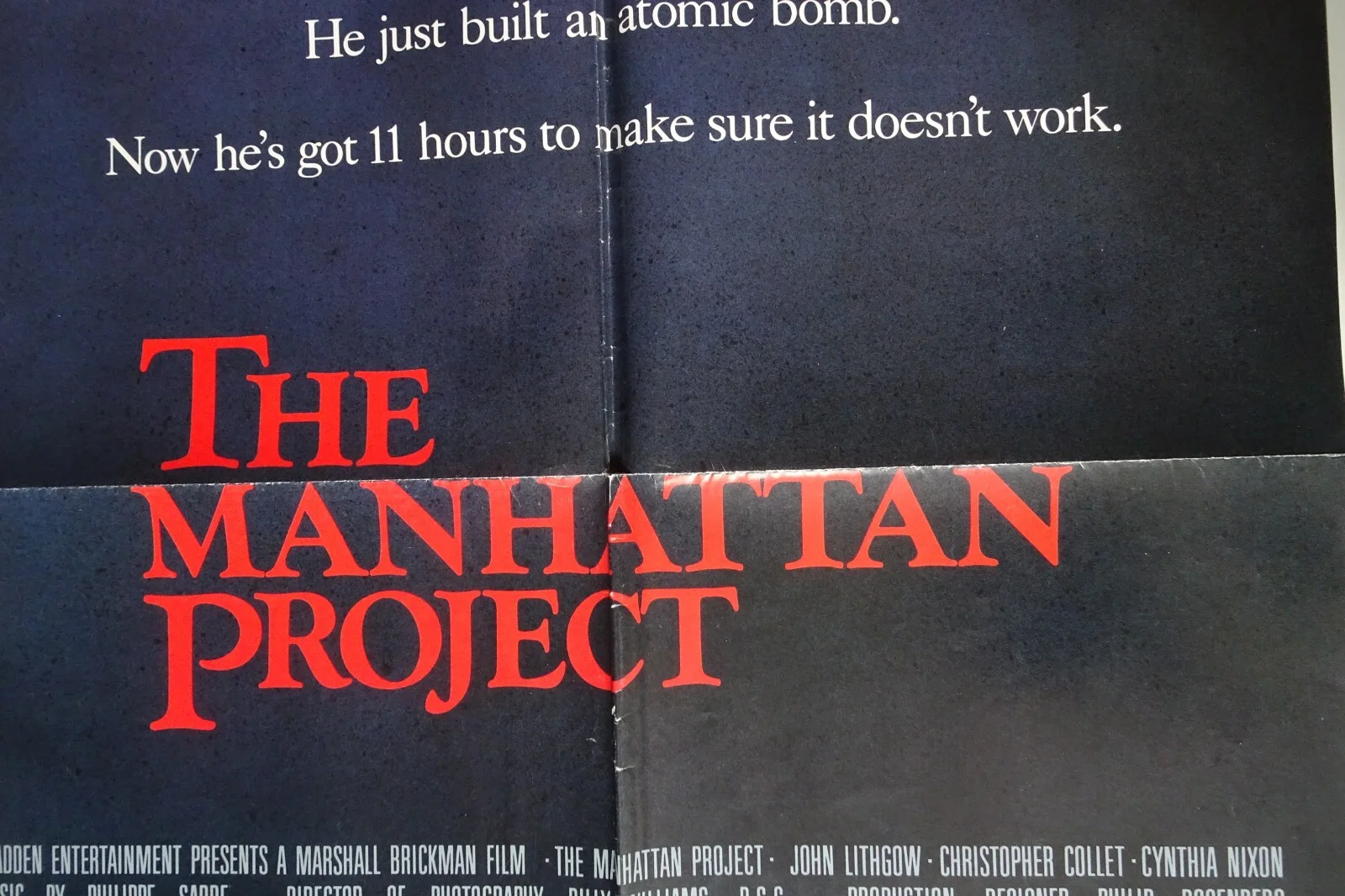 The Manhattan Project Poster One Sheet John Lithgow Christopher Collet 1986, image 2