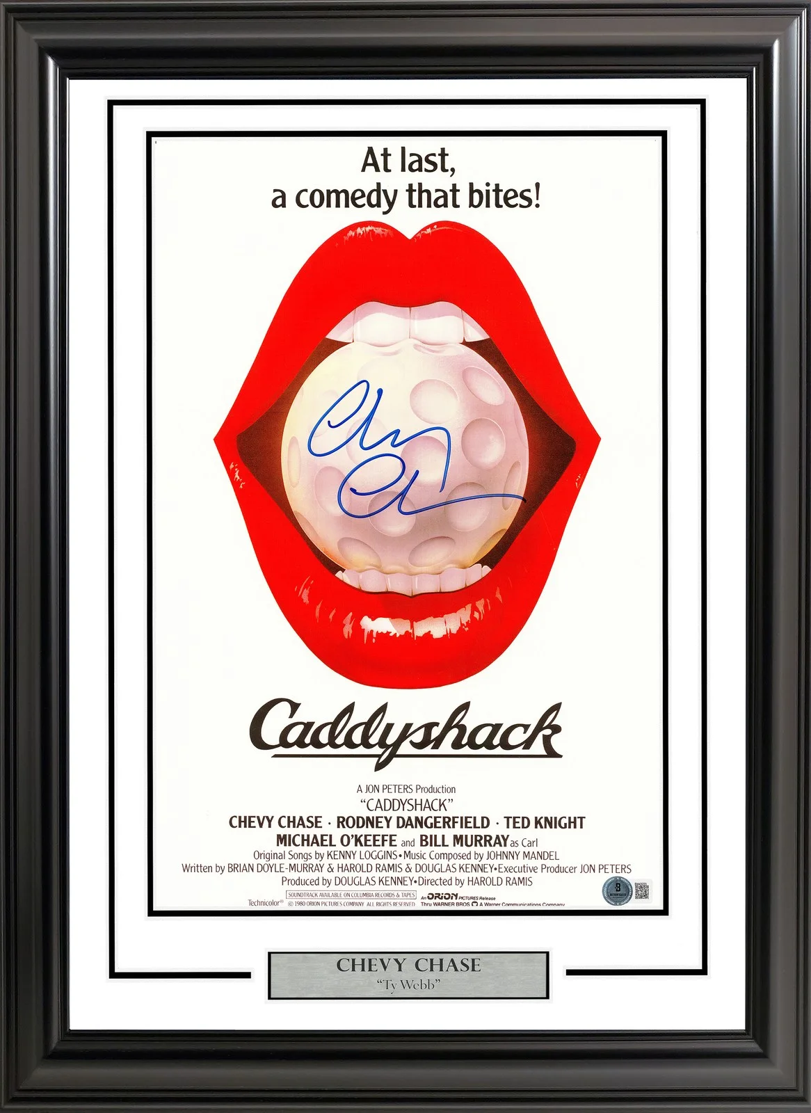 Chevy Chase — Chevy Chase Signed Framed 11x17 Caddyshack Movie Poster Beckett