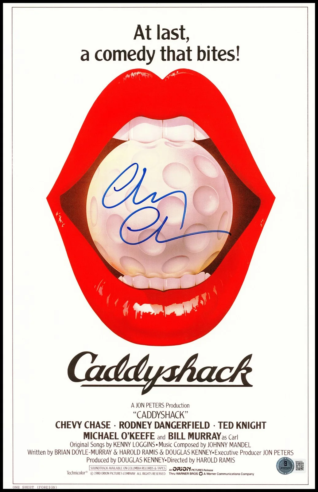 Chevy Chase — Chevy Chase Signed Framed 11x17 Caddyshack Movie Poster Beckett, изображение 2