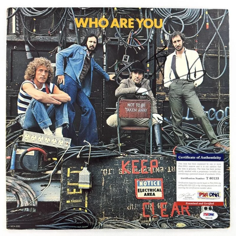 Pete Townshend — Pete Townshend The Who Signed Autograph Album Vinyl Record - Who Are You PSA COA, изображение 2
