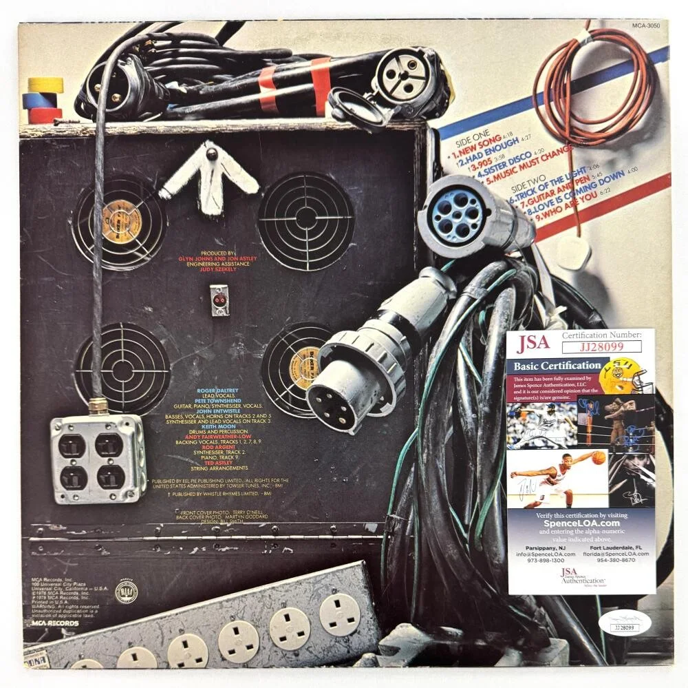 Pete Townshend — Pete Townshend The Who Signed Autograph Album Vinyl Record - Who Are You JSA COA, изображение 2
