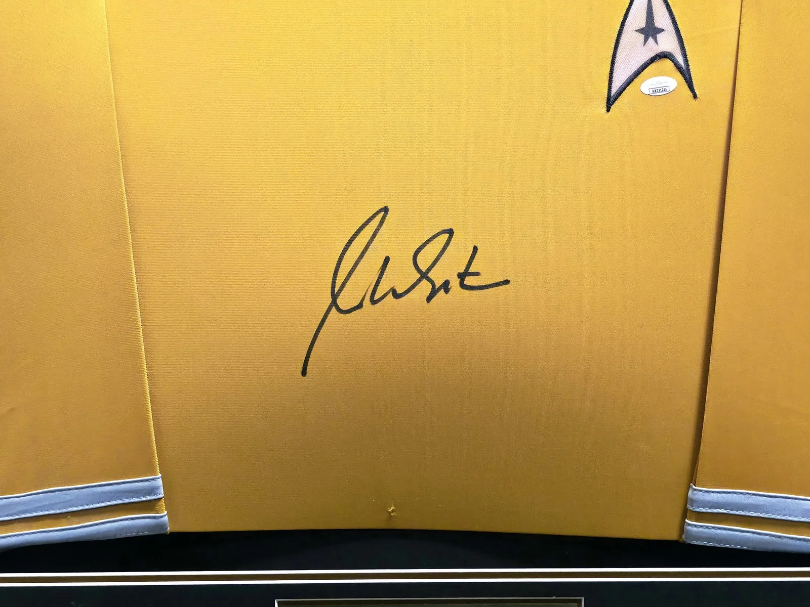 Star Trek — Star Trek William Shatner Signed Framed Gold Uniform Jersey JSA, image 3