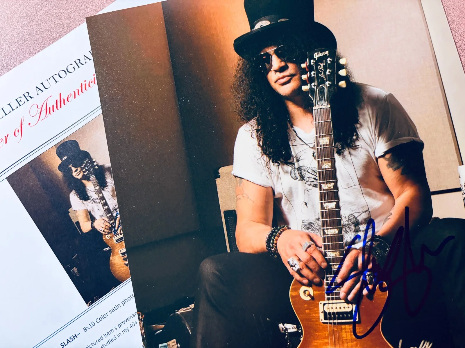 Slash — "SLASH" Guns N' Roses Signed 8X10• Color Photo w/ Todd Mueller Autographs COA, изображение 2