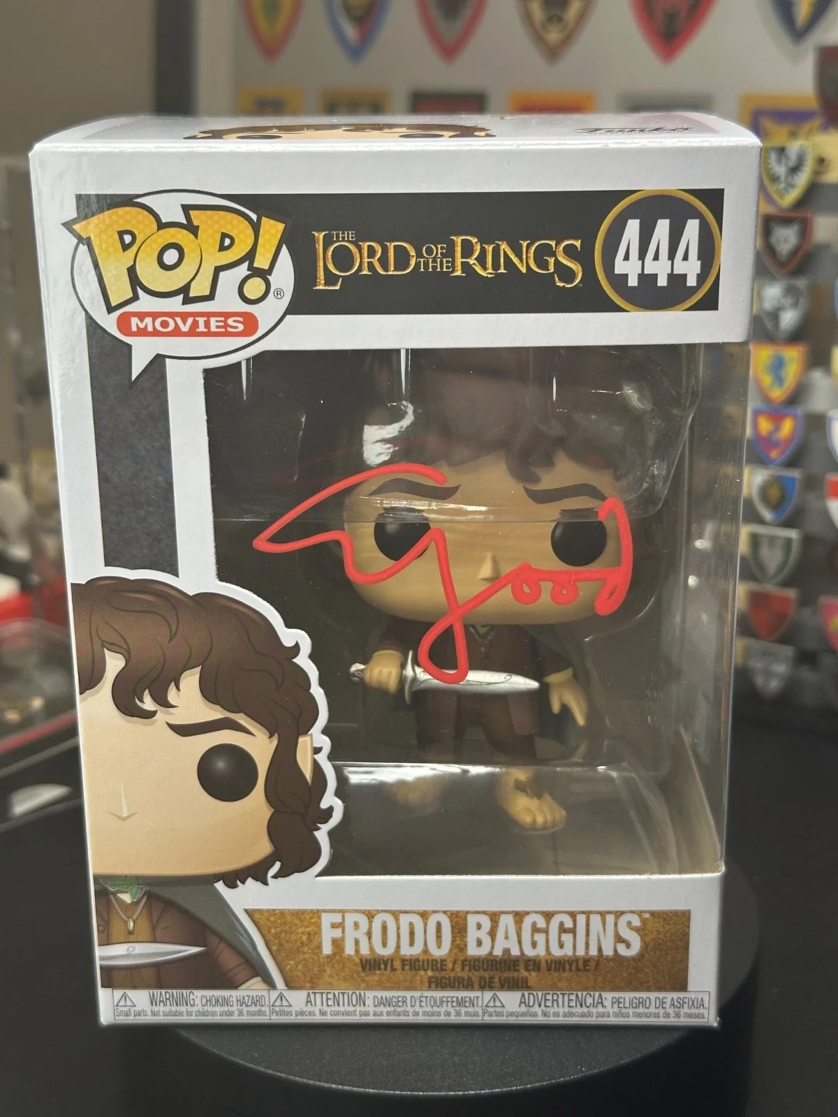 Elijah Wood — Elijah Wood Autographed Funko Frodo Baggins' Lord of the Rings #444 OCCM COA