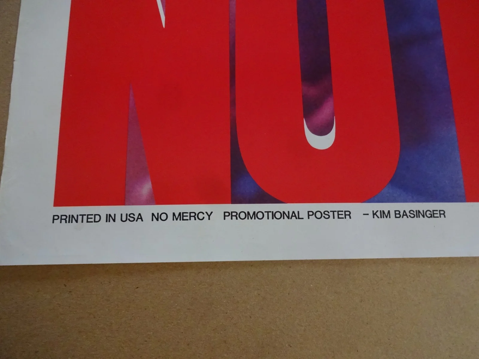 No Mercy Original 1986. 1 Sheet Movie Poster 40"x27" Mint Condition Kim Basinger, изображение 2
