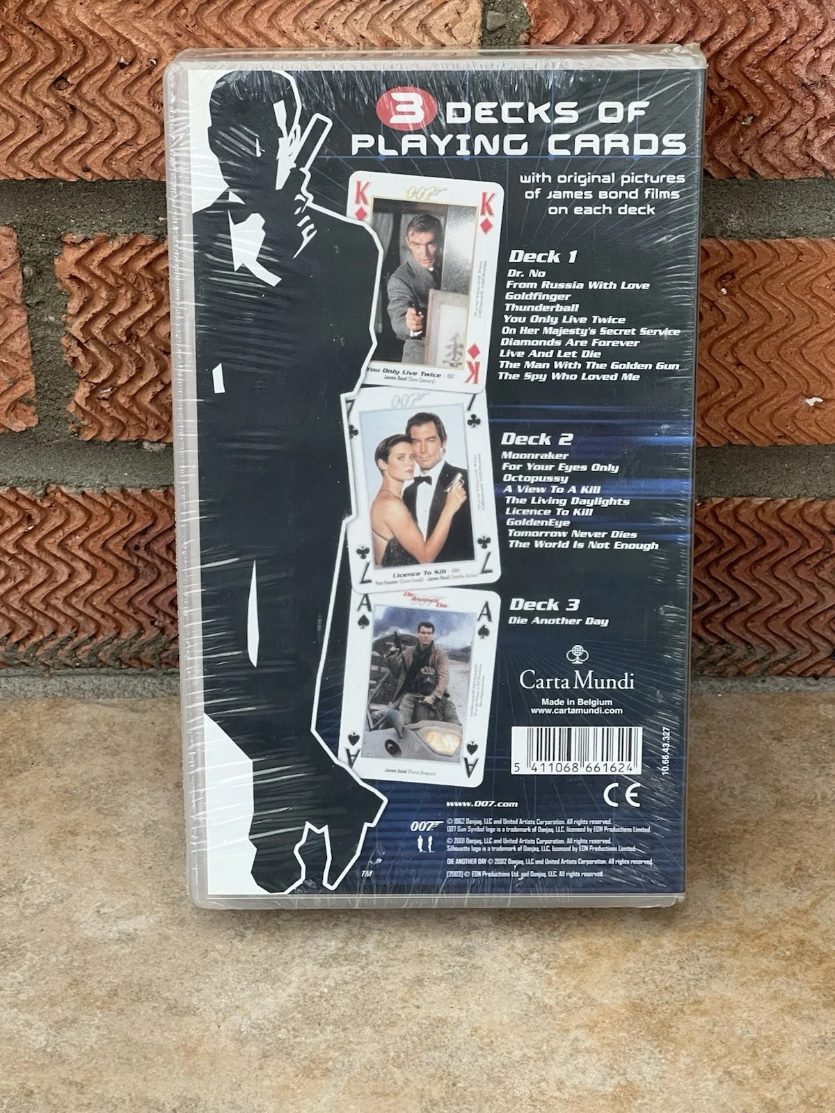 Carta Mundi 007 James Bond Sealed Decks Of Playing Cards x3 In SealedVideoCase~P, изображение 2