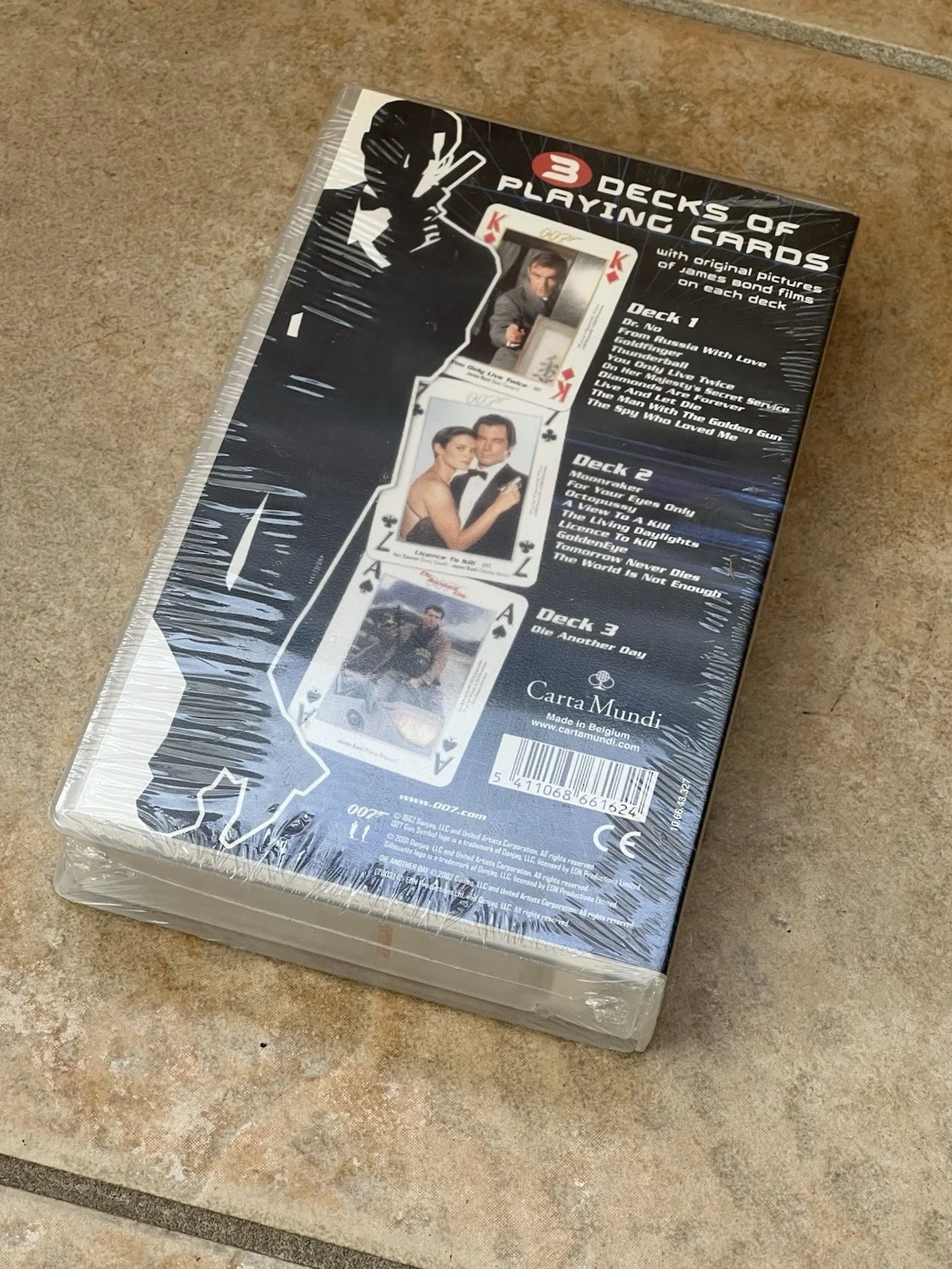 Carta Mundi 007 James Bond Sealed Decks Of Playing Cards x3 In SealedVideoCase~P, изображение 4
