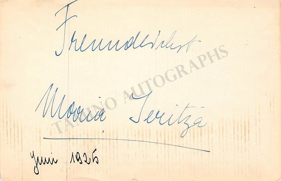 Jeritza, Maria - Signed Photo & Signed Album Page 1925, image 2