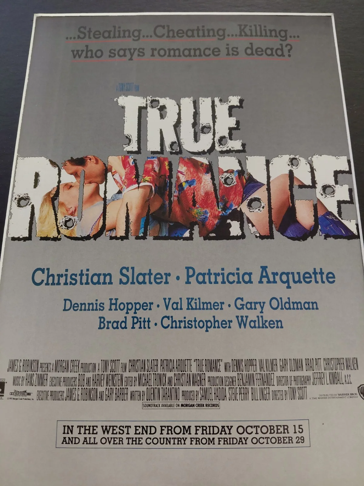 True Romance Promo Original Movie Advert Mounted 14x11", изображение 2