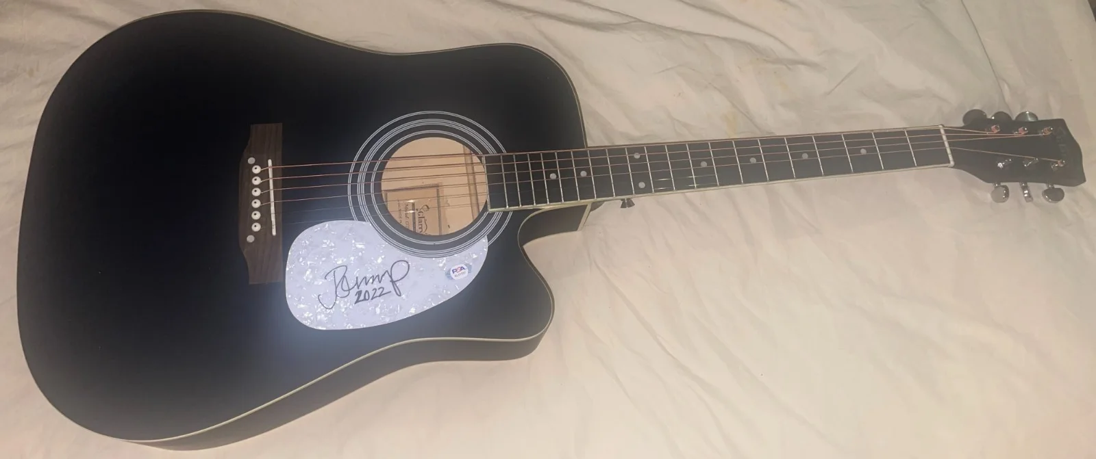 John Mellencamp American Fool Scarecrow Uh Huh Signed Acoustic Guitar PSA COA, изображение 2