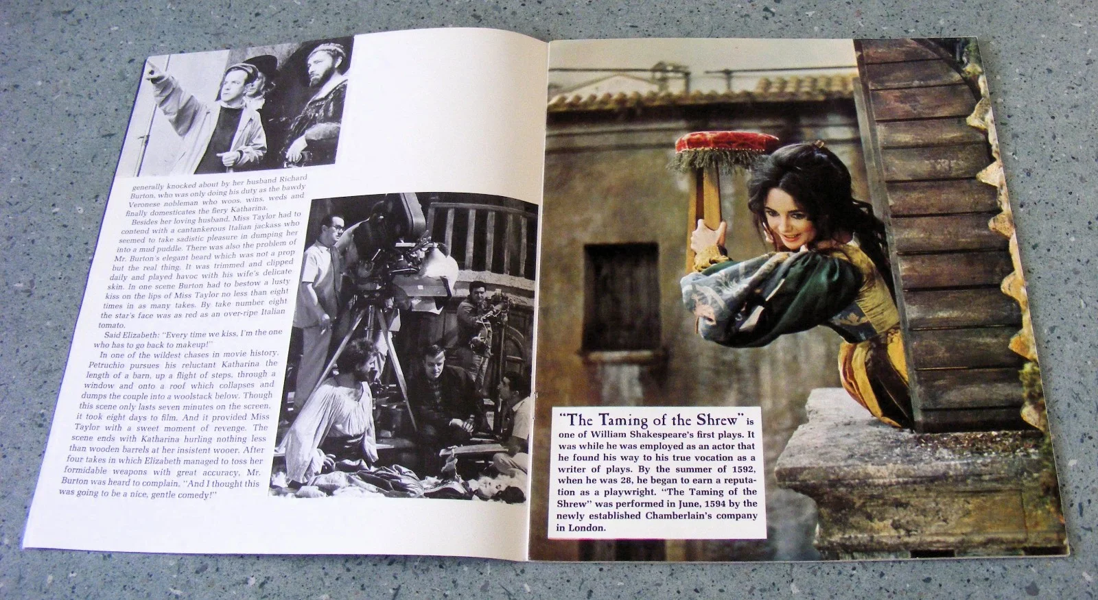 THE TAMING OF THE SHREW SOUVENIR FILM PROGRAMME 1967 RICHARD BURTON & LIZ TAYLOR, изображение 2