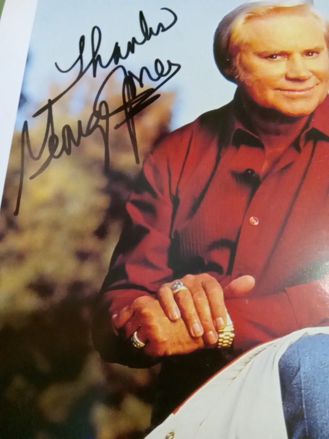 George Jones - Country Music Icon - Autographed 8x10 (Creased), изображение 2