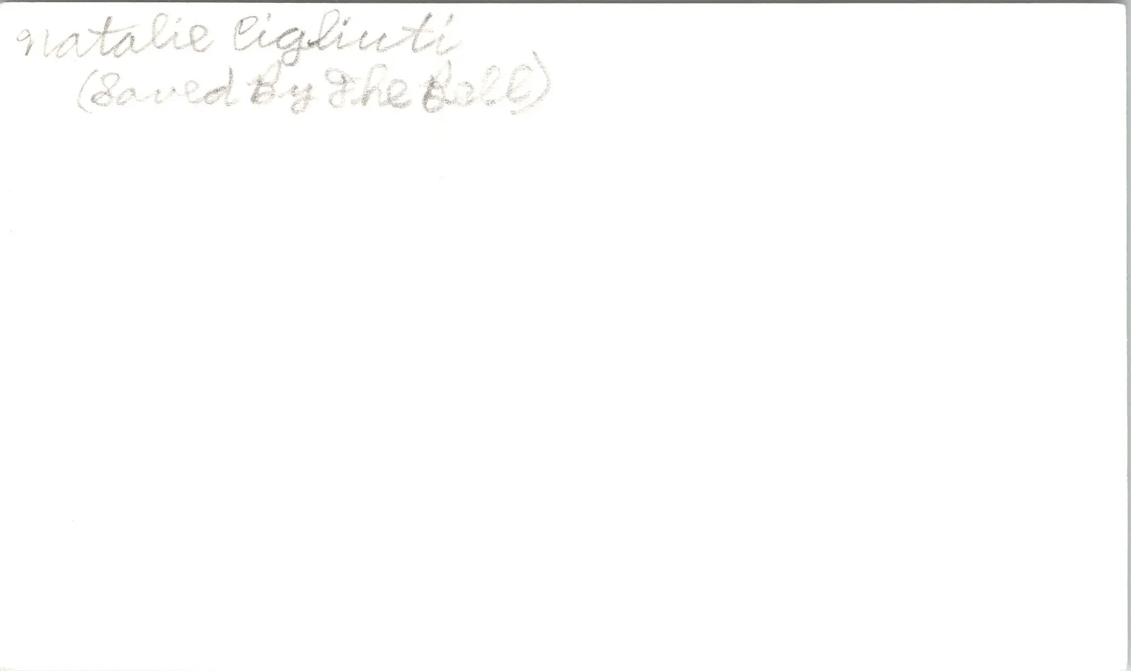 Natalia Cigliuti — Natalia Cigliuti Signed 3x5 Index Card Saved By The Bell Autographed, изображение 2