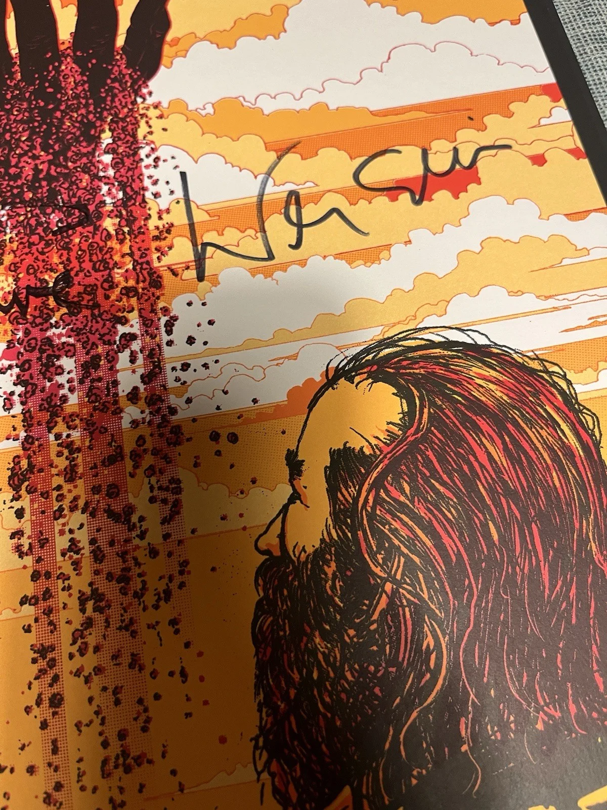 Nick Cave & Warren Ellis: American Carnage-Autographed Show Poster w/ Hardcover, изображение 4