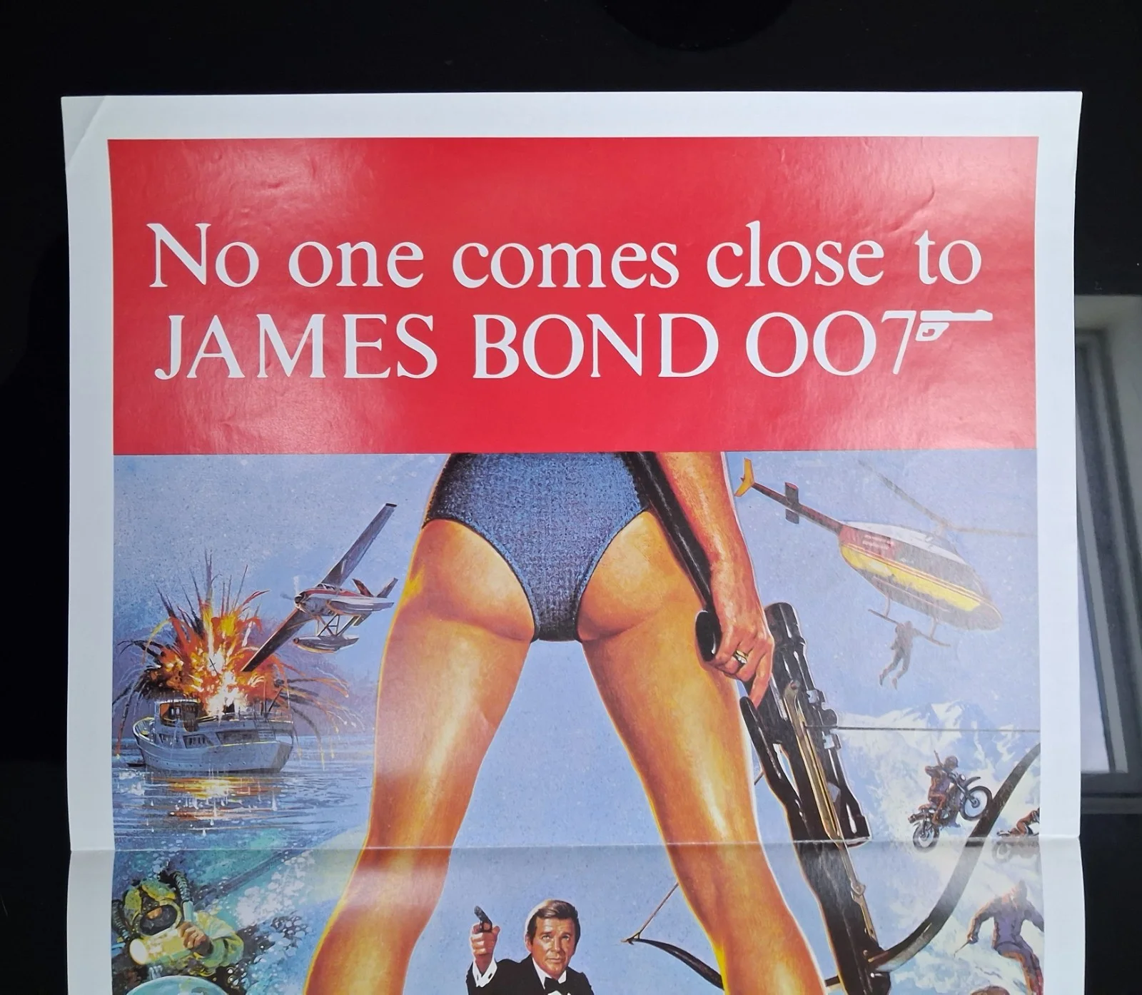 An Original 1981 'For Your Eyes Only' Folded Australian Daybill Movie Poster, image 4