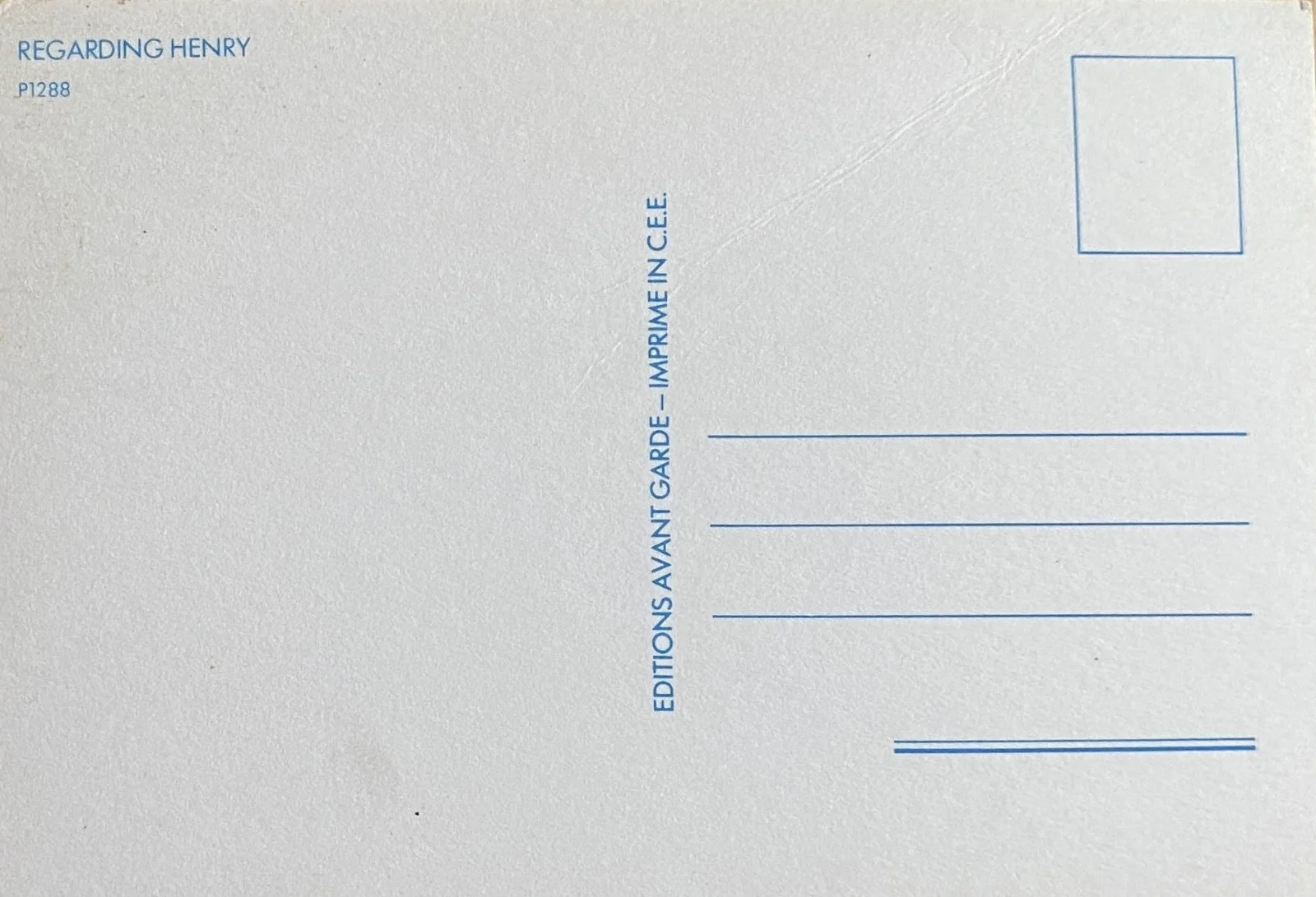 Regarding Henry Film French Promotional Postcard 1991, изображение 2