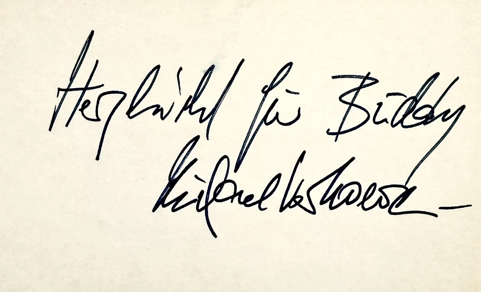 Michael Verhoeven — MICHAEL VERHOEVEN Signed Autographed 4"x 6" INDEX CARD The Nasty Girl DIRECTOR, изображение 2