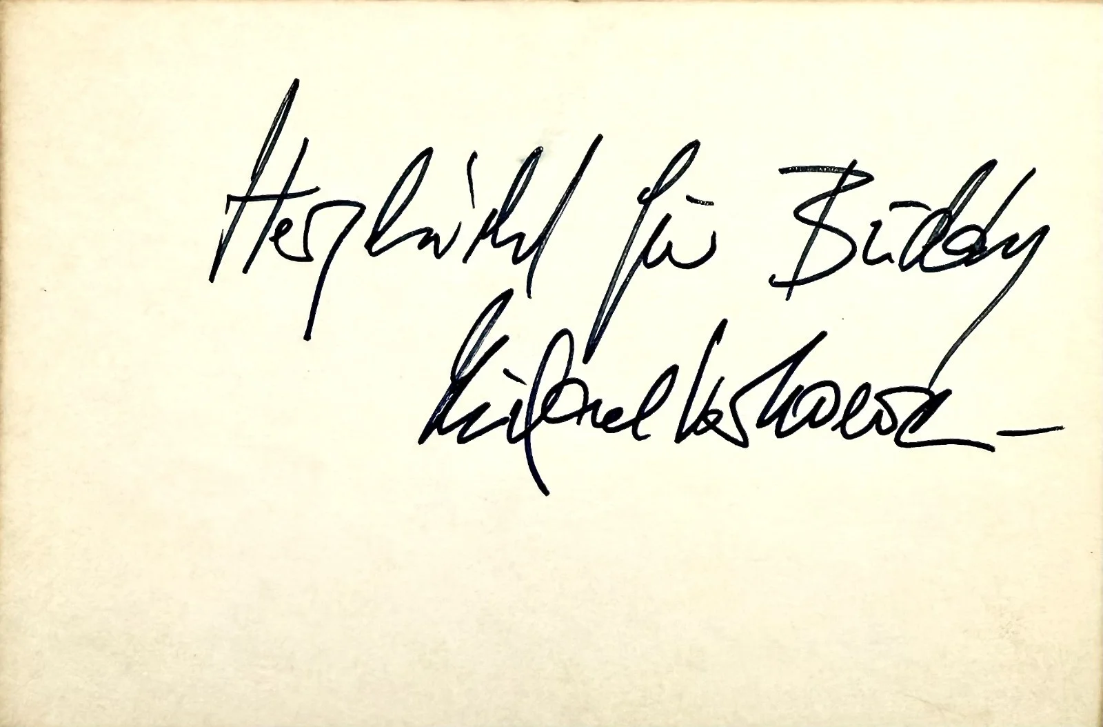 Michael Verhoeven — MICHAEL VERHOEVEN Signed Autographed 4"x 6" INDEX CARD The Nasty Girl DIRECTOR, изображение 4
