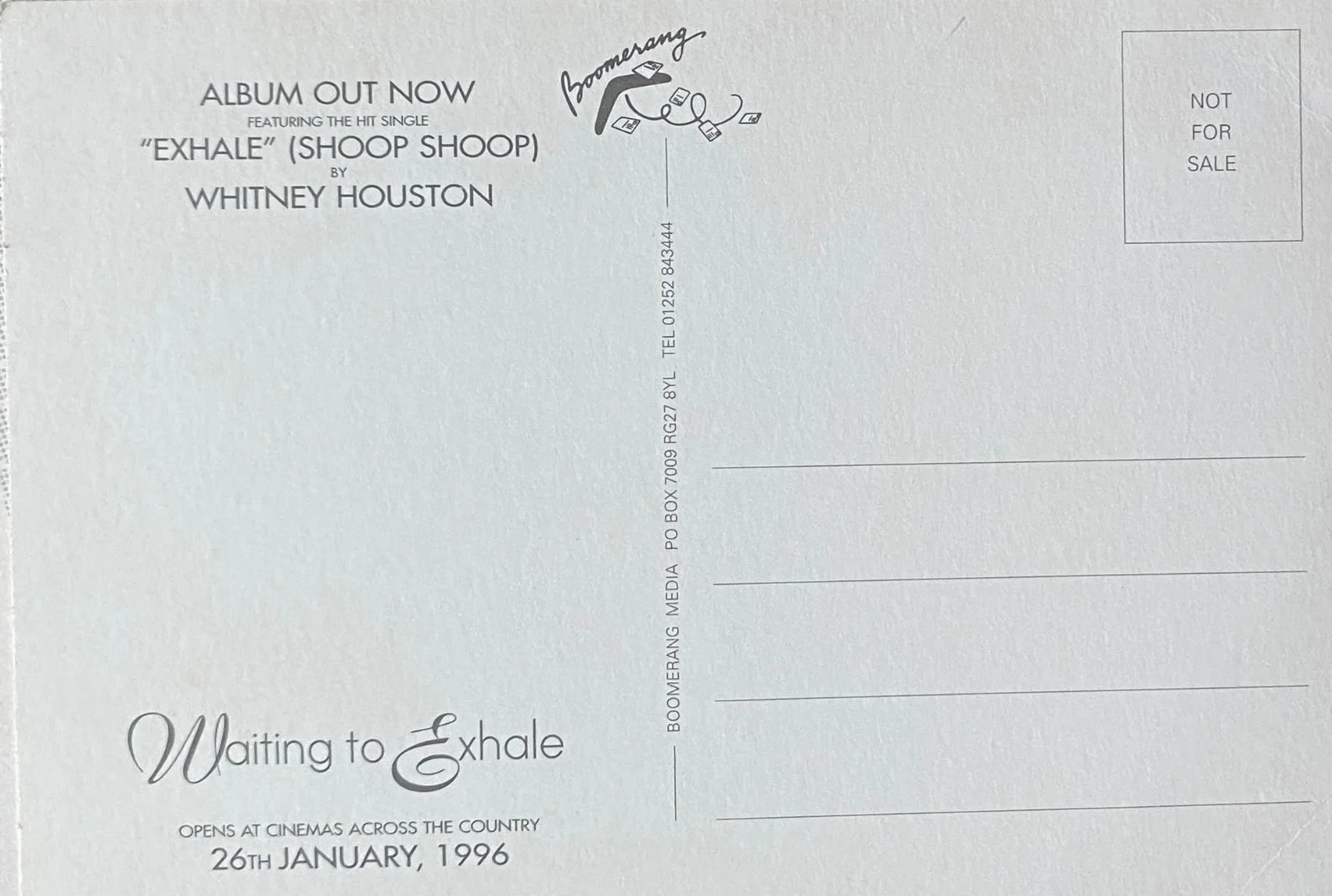 Waiting to Exhale Film Promotional Postcard 1996, image 2