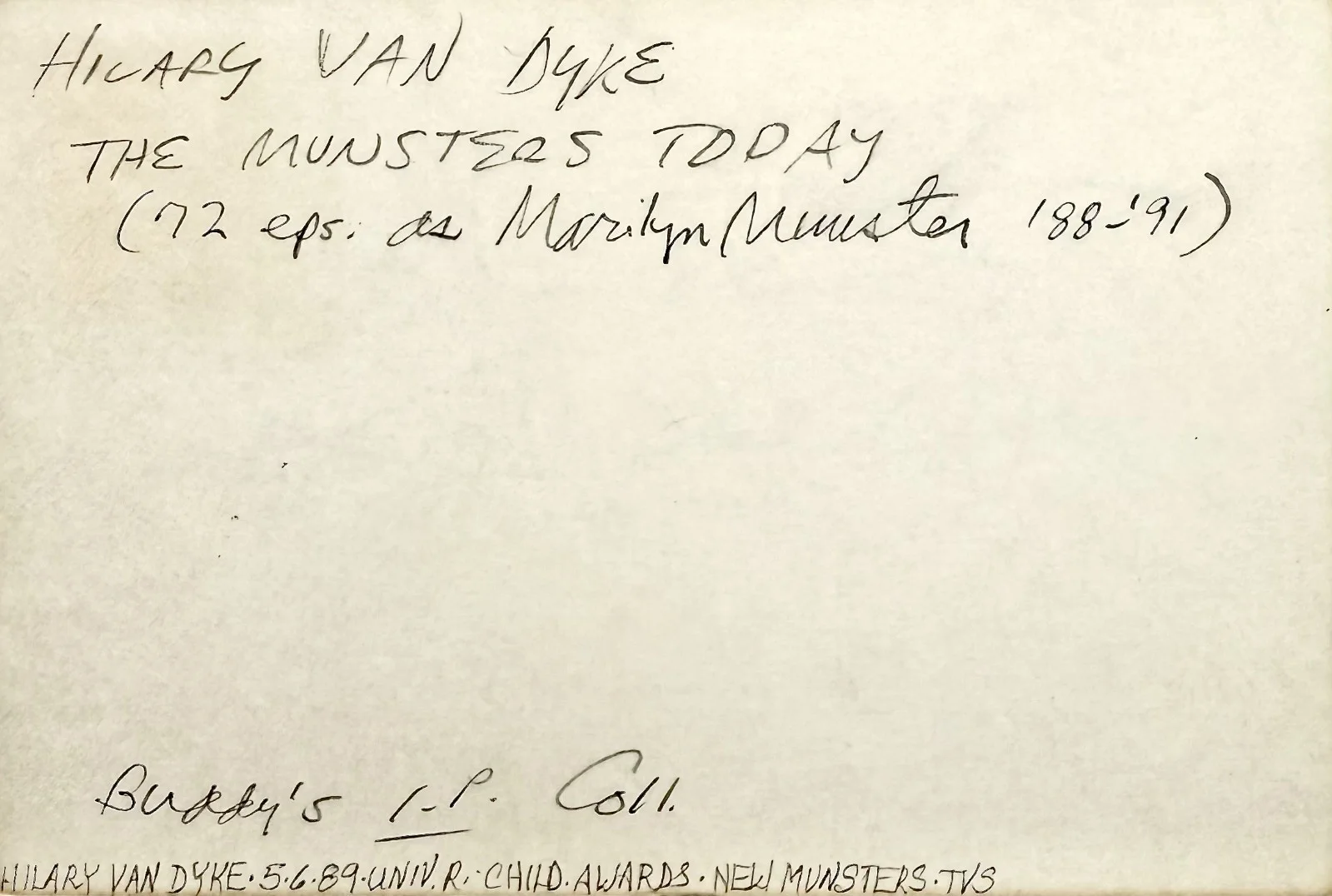 Hilary Van Dyke — HILARY VAN DYKE Signed Autograph 4x6 INDEX CARD Life Goes On The Munsters Today, изображение 5