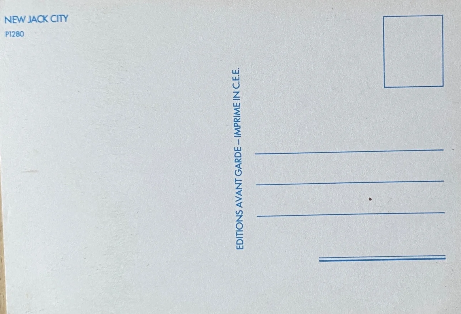 New Jack City French Promotional Postcard 1991, изображение 2