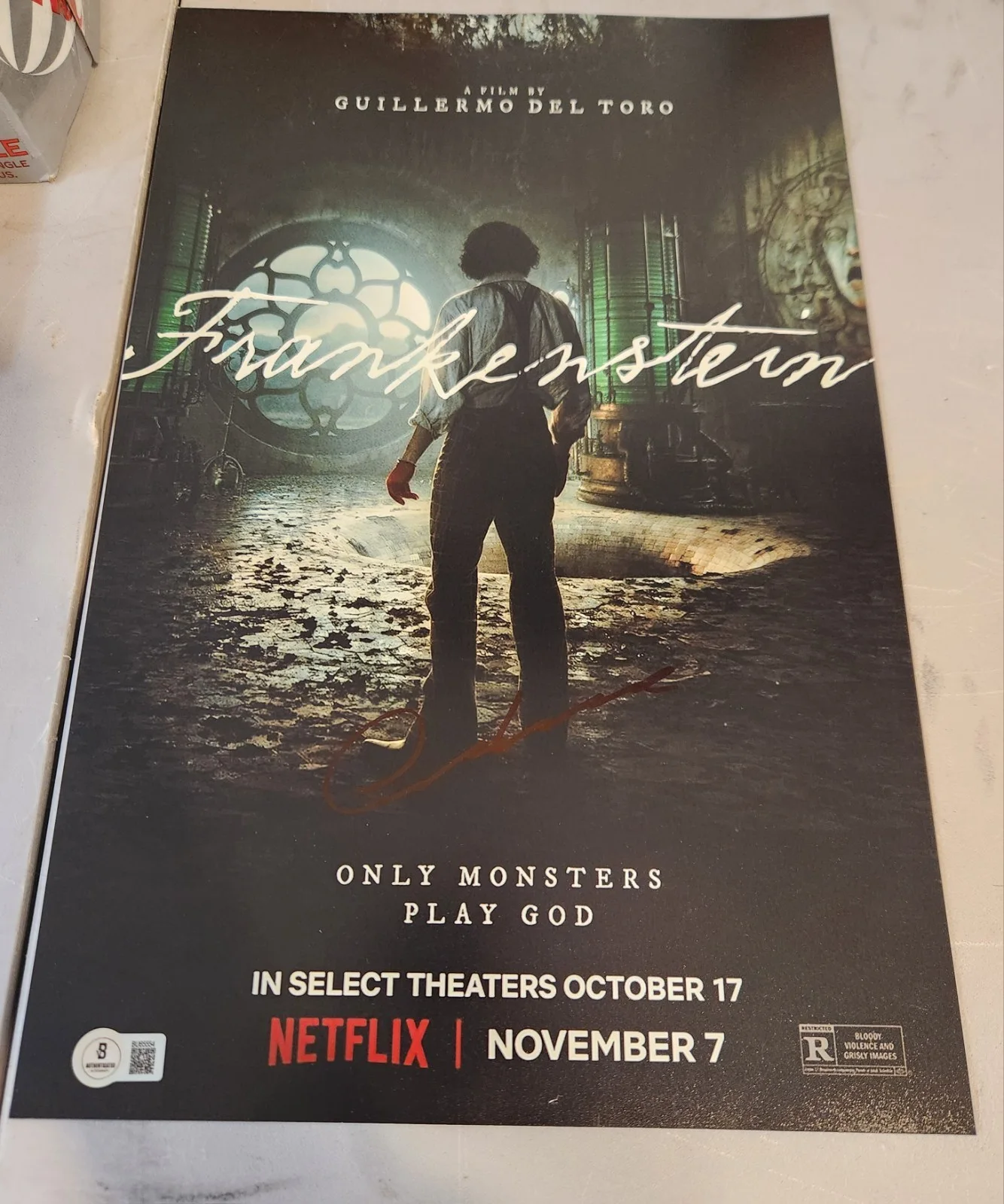 oscar isaac — Oscar Isaac Signed Autograph Frankenstein Victor Actor 11x17 Photo BAS COA, изображение 3