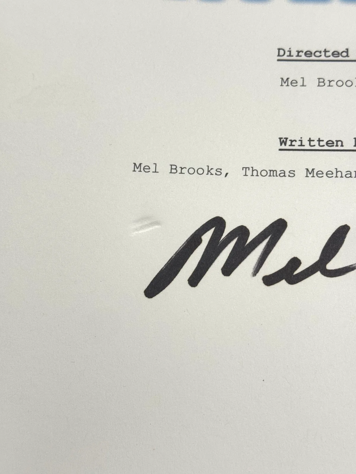 Mel Brooks — Mel Brooks "Spaceballs" Signed Autograph Movie Script Screenplay Beckett COA, image 2