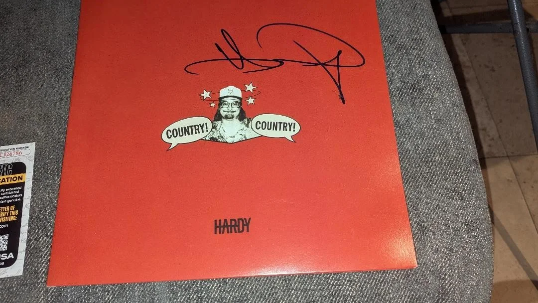Hardy Country Country Signed AUTOGRAPH Vinyl ALBUM Record JSA COA, изображение 3