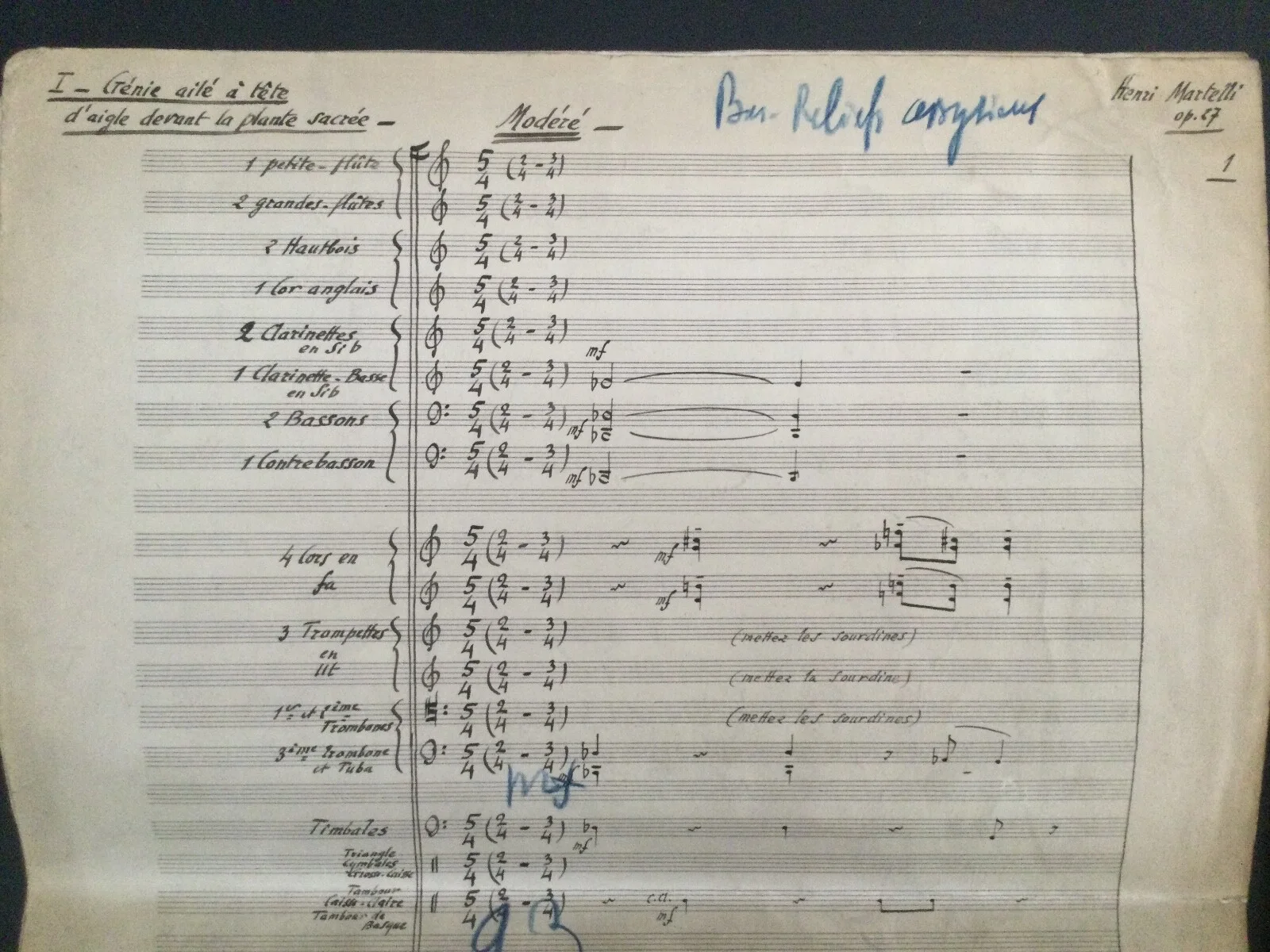 Autograph music scores of Martelli - Premiered by Koussevitzky Boston Orchestra, изображение 2