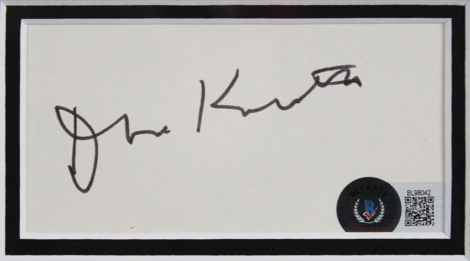 Don Knotts — Don Knotts The Andy Griffith Show Signed 3x5 Index Card Framed Display BAS, image 2